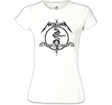 Metallica - Death Magnetic Beyaz Bayan Tshirt