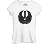 Girl inside the Swan or Vice Versa Beyaz Bayan Tshirt