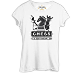 Satranç - Just Play Beyaz Bayan Tshirt