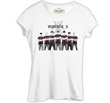 Monsta X - Red X Beyaz Bayan Tshirt
