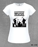 Muse - Band Beyaz Bayan Tshirt
