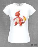 Pokemon - Charmeleon Beyaz Bayan Tshirt