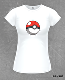 Pokemon - Pokeball Beyaz Bayan Tshirt