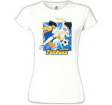 Tsubasa - Captain Beyaz Bayan Tshirt