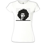 Jimi Hendrix - Tab Beyaz Bayan Tshirt