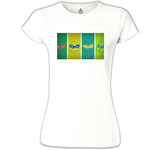 Ninja KapluBBağalar Beyaz Bayan Tshirt