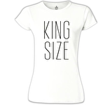 King Size Beyaz Bayan Tshirt