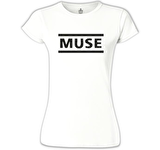 Muse - Logo Beyaz Bayan Tshirt