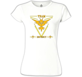 Pokemon Go - Team Instinct Beyaz Bayan Tshirt