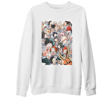 My Hero Academia Beyaz Kalın Sweatshirt