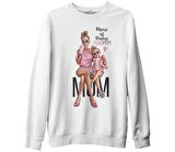 Mama of Drama Anneler Günü Beyaz Unisex Kalın Sweatshirt