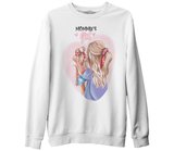 Mommy's Girl Anneler Günü Beyaz Unisex Kalın Sweatshirt