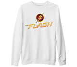 Flash Beyaz Kalın Sweatshirt