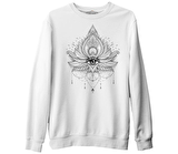 Eye of the Flower Beyaz Erkek Kalın Sweatshirt