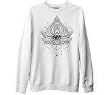 Eye of the Flower Beyaz Erkek Kalın Sweatshirt