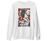 Fight Club Beyaz Kalın Sweatshirt