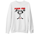 Pearl Jam Beyaz Kalın Sweatshirt
