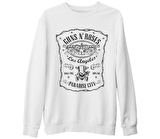 Guns N'Roses - Paradise City Beyaz Kalın Sweatshirt