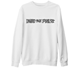 Burn the Priest  - Logo Beyaz Kalın Sweatshirt