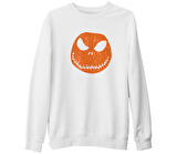 HalloWeen - Face Beyaz Kalın Sweatshirt