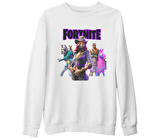 Fortnite - Pets Beyaz Kalın Sweatshirt