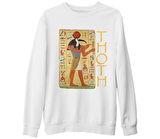 Thoth Beyaz Kalın Sweatshirt