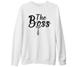 The Boss Beyaz Kalın Sweatshirt
