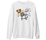 Dancing with Glasses Beyaz Kalın Sweatshirt