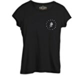 Flower Shining Siyah Bayan Tshirt