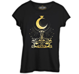 Ay - Kraliçe Siyah Bayan Tshirt