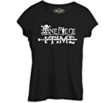 One Piece - Time Siyah Bayan Tshirt