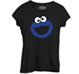 Kurabiye Canavarı - Canavar Siyah Bayan Tshirt