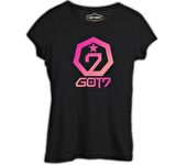 GOT7 - Logo Star Siyah Bayan Tshirt
