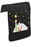 Küçük Prens - Moon and Back Unisex Siyah Tak-Çıkar Postacı Çanta Kapağı CK-1108