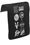 BTS -  Logo Unisex Siyah Tak-Çıkar Postacı Çanta Kapağı CK-1130
