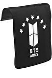 BTS -  Stars Unisex Siyah Tak-Çıkar Postacı Çanta Kapağı CK-1133