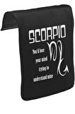 Burç - Scorpio Lose MindUnisex Siyah Tak-Çıkar Postacı Çanta Kapağı CK-1204