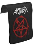 Anthrax - Logo Unisex Siyah Tak-Çıkar Postacı Çanta Kapağı CK-121