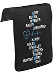 Grey's Anatomy - Grey Unisex Siyah Tak-Çıkar Postacı Çanta Kapağı CK-1287