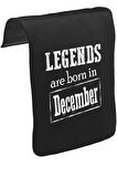 Burç - Born in December Vintage Unisex Siyah Tak-Çıkar Postacı Çanta Kapağı CK-1296