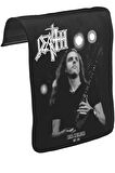 Death - Chuck Schuldiner Unisex Siyah Tak-Çıkar Postacı Çanta Kapağı CK-1325