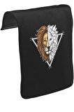 Aslan Triangle Unisex Siyah Tak-Çıkar Postacı Çanta Kapağı CK-1553