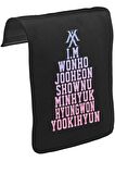 Monsta X - I.M Unisex Siyah Tak-Çıkar Postacı Çanta Kapağı CK-1565
