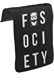 Mr.Robot - Fsociety Logo Unisex Siyah Tak-Çıkar Postacı Çanta Kapağı CK-157
