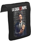 La Casa De Papel III Unisex Siyah Tak-Çıkar Postacı Çanta Kapağı CK-1578