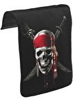 Pirates of Caribbean Kurukafa Unisex Siyah Tak-Çıkar Postacı Çanta Kapağı CK-160