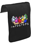 Among Us Impostors II Unisex Siyah Tak-Çıkar Postacı Çanta Kapağı CK-1608