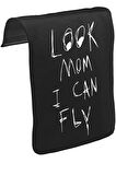 Travis Scott - Look Mom I can fly Unisex Siyah Tak-Çıkar Postacı Çanta Kapağı CK-1612