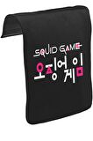 Squid Game-Logo Korean Unisex Siyah Tak-Çıkar Postacı Çanta Kapağı CK-1746