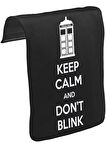 Doctor Who - Don't Blink Unisex Siyah Tak-Çıkar Postacı Çanta Kapağı CK-215